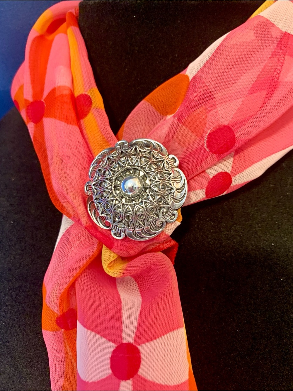 Silver-Tone Scarf Clip